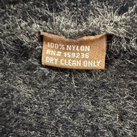 J.McLaughlin Nisa Black Fuzzy Cardigan Sweater Open‎ Front 3/4 Sleeve Small - Picture 7 of 9